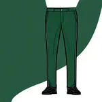 pair of dark green trousers image